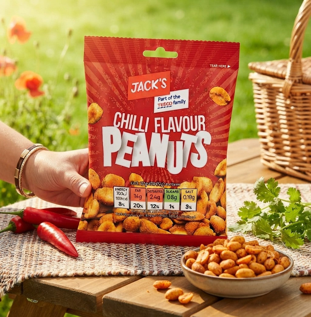 24x 55g Jack's Chilli Flavour Peanuts Snack Spicy Nuts