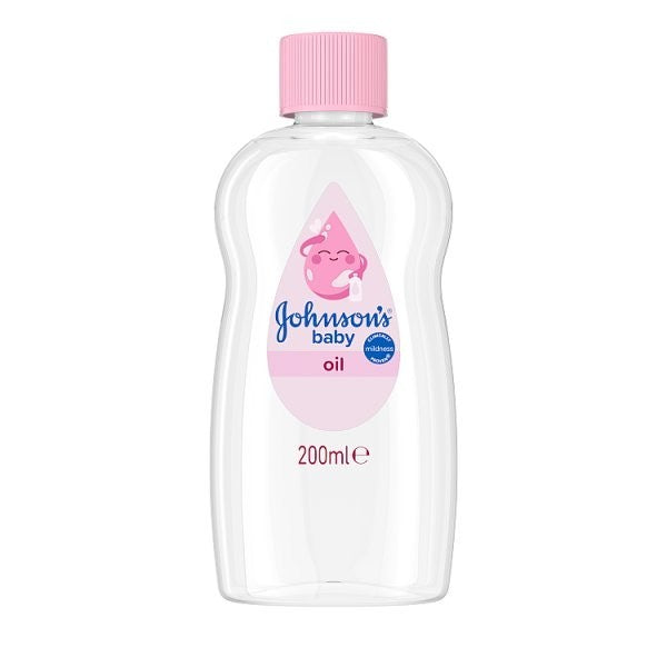 6x 200ml Johnson's Baby Oil Pure Mineral Oil Locks in Moisture