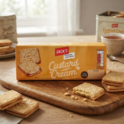 12 x 400g Pack | Jack's Custard Cream Biscuits