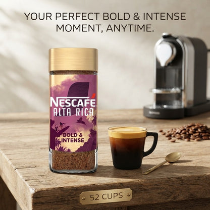 6x Nescafe Alta Rica Instant Coffee 95g Glass Jars Bold & Intense Bulk Lot