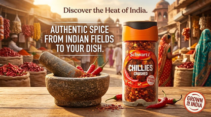 29g × 6 Schwartz Crushed Dried Red Chillies Glass Jar | Fiery Chilli Flakes