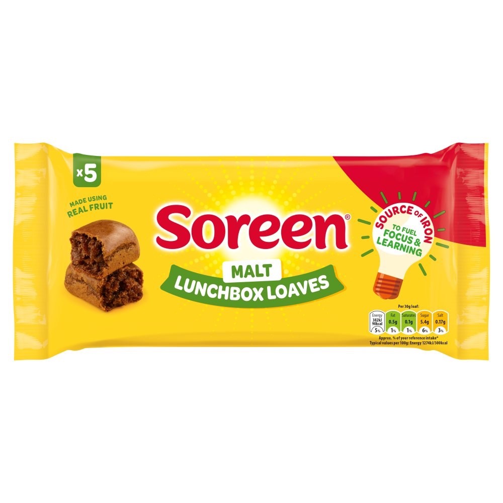 150g × 8 Soreen Malt Lunchbox Loaves - Bulk Pack