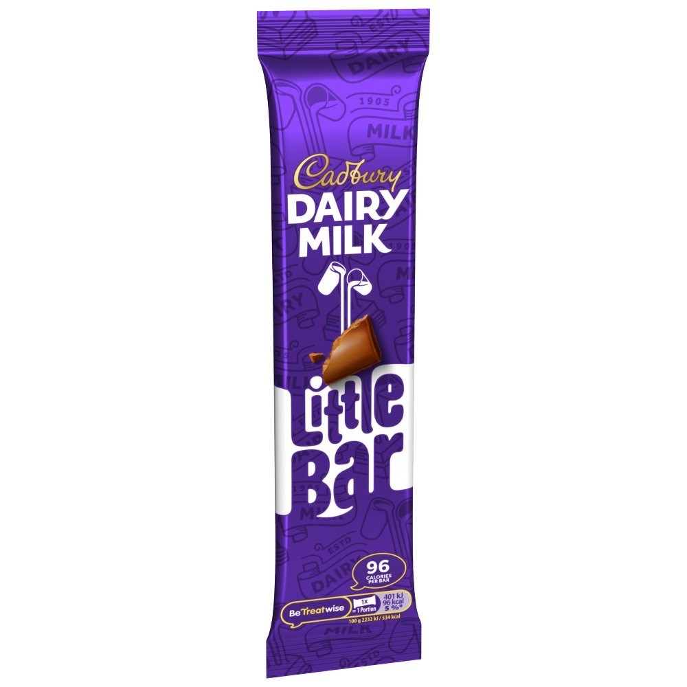 Cadbury Dairy Milk Little Chocolate Bars 18g x 60 Bulk Box Multipack Kids Lunch