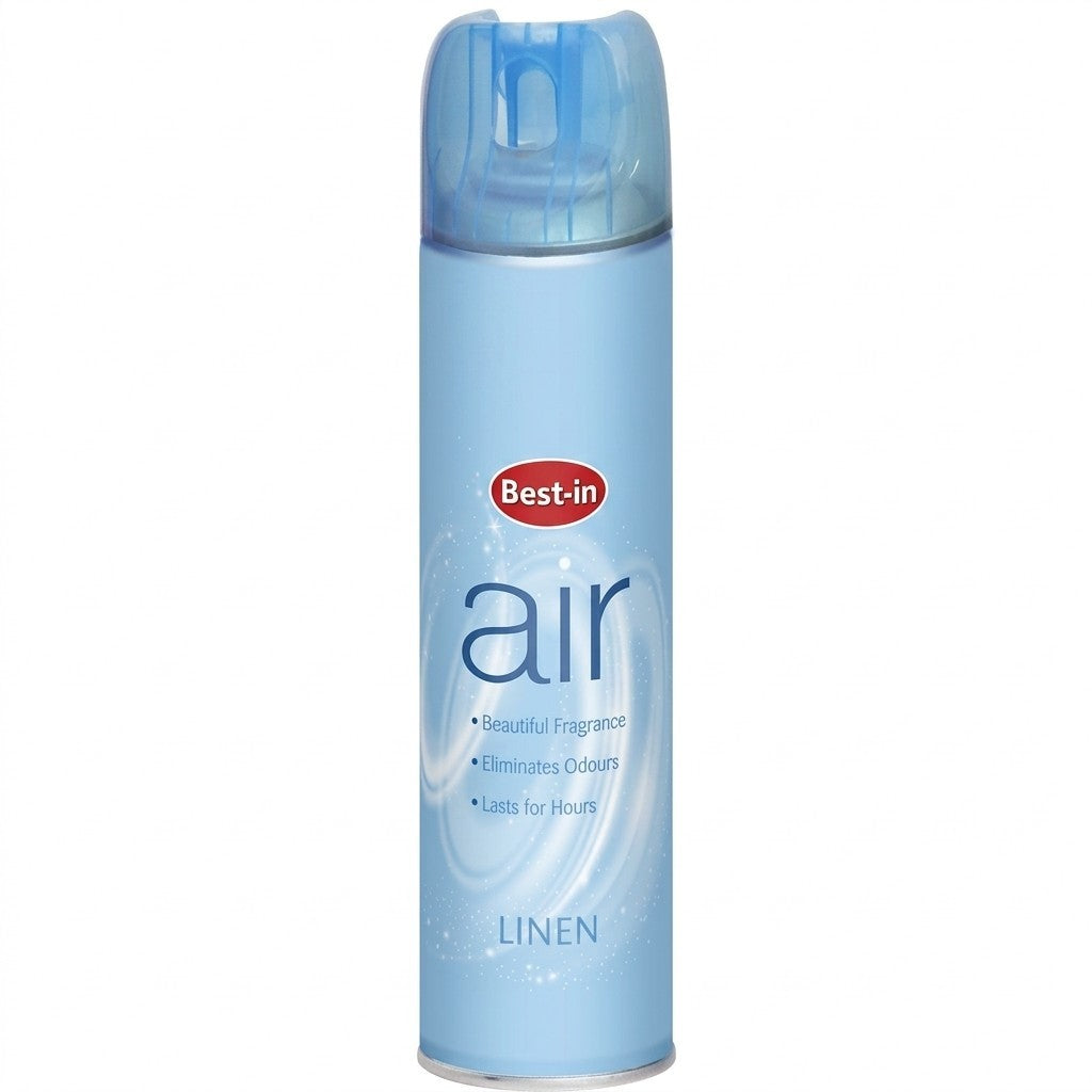 6 x Best-In Air Freshener Linen Fragrance Spray 240ml Room Odour Neutraliser