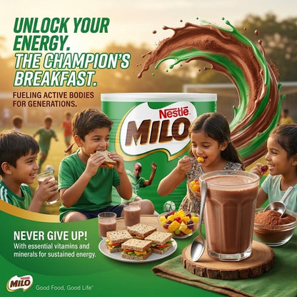 400g Pack - Nestlé Milo Chocolate Malt Powder Drink Fortified Milk Cocoa Can