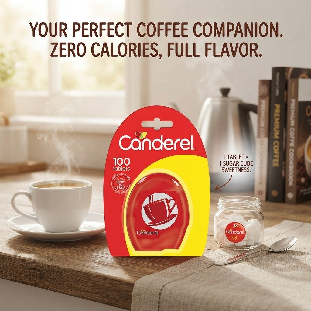 10x 100s Canderel Sweetener Tablets - Low Calorie Sugar Alternative Bul