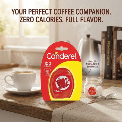 10x 100s Canderel Sweetener Tablets - Low Calorie Sugar Alternative Bul