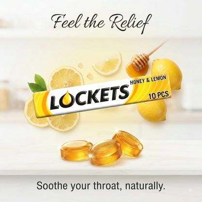 Lockets Honey & Lemon & Extra Strong Menthol Cough Sweets Lozenges 43g x 20 Pack