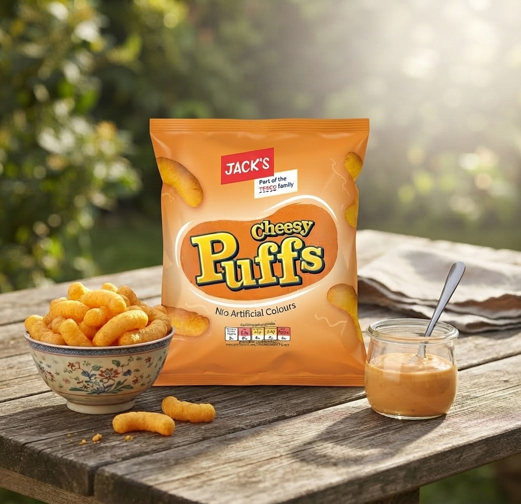 18x 60g Jack's Cheesy Puffs Crispy Corn Snacks