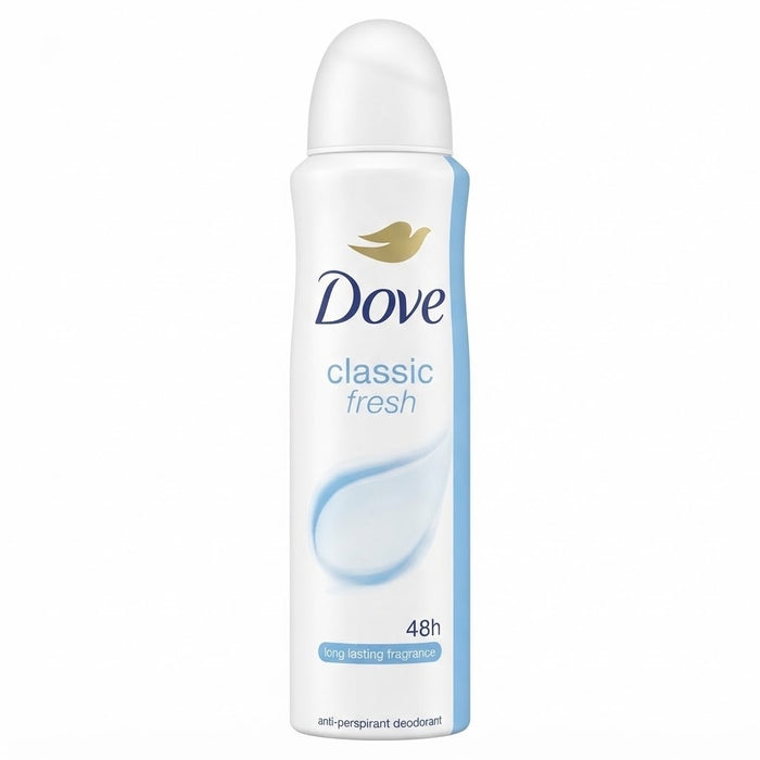 6 x 150ml Dove Classic Fresh Anti-Perspirant Deodorant Aerosol -Value Pack