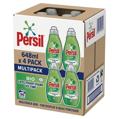 648ml × 4 Persil Bio Liquid Laundry Detergent 648ml (24 Washes) - Bulk