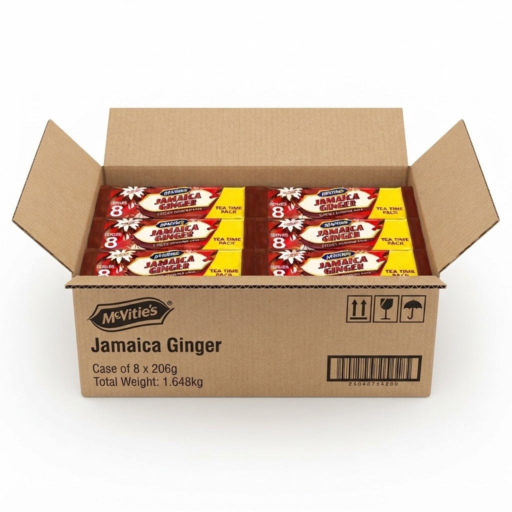 206g × 8 McVitie's Jamaica Ginger Sticky Pudding Cake - Case of 8