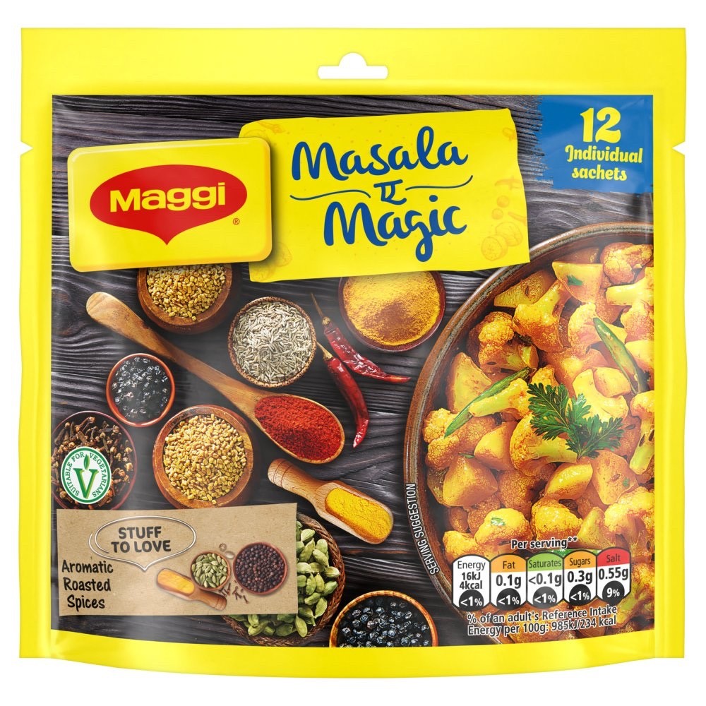72g (12 x 6g) × 7 Maggi Aromatic Roasted Spices Seasoning Mix  Vegetarian Sachet