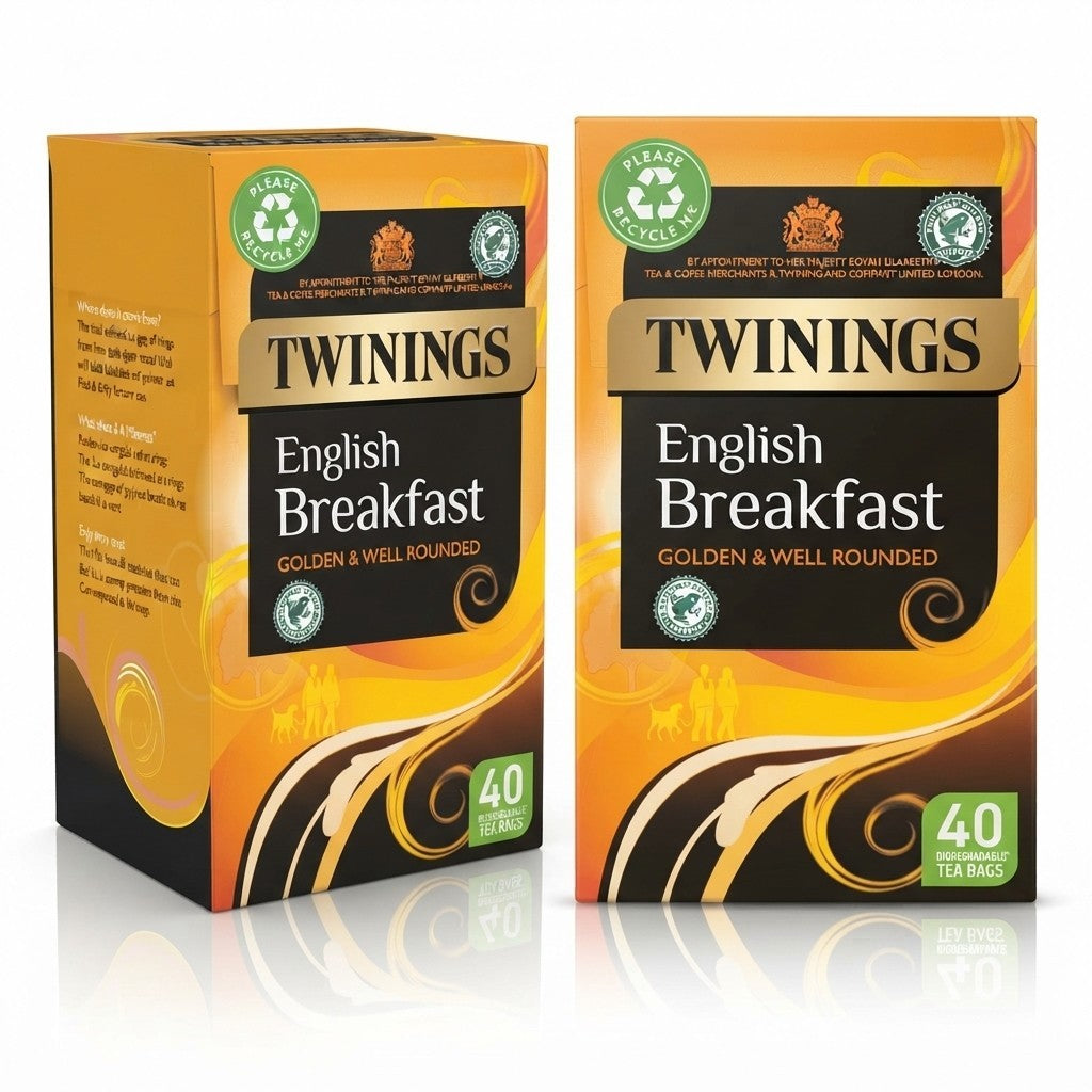 40s 100g 4 Pack Bundle Total 160 Bags Twinings English Breakfast Tea Bags