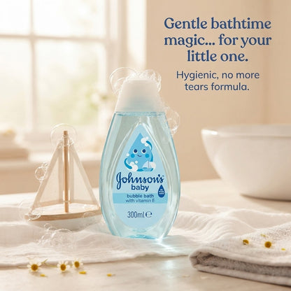 6x 300ml Johnson's Baby Bubble Bath with Vitamin E No More Tears