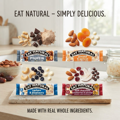 12x 40g Eat Natural Fruit & Nut Bars Mixed Variety Healthy Snack Bars UK