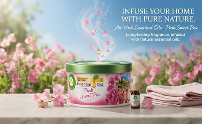 70g x 12 Air Wick Gel Tin Air Freshener 30 Days Pink Sweet Pea Fresh Waters