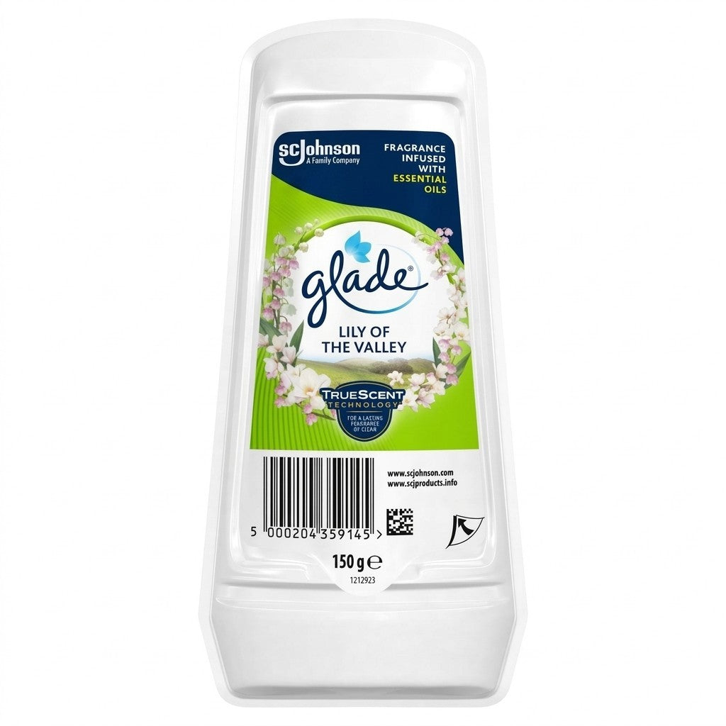 8 x Glade Solid Gel Room Air Freshener Lily of the Valley 150g Odour Absorber