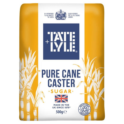 10x 500g Sugar Tate & Lyle Pure Cane Caster Fine Baking Sugar