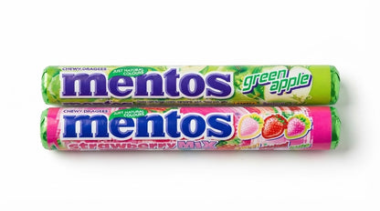 37.5g x 40 | Mentos Strawberry Mix & Green Apple Chewy Rolls Bulk Pack