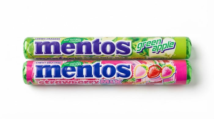 37.5g x 40 | Mentos Strawberry Mix & Green Apple Chewy Rolls Bulk Pack