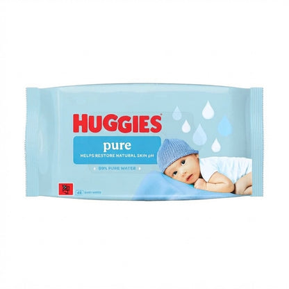 6x 48 Wipes Huggies Pure Baby Wipes total 288 Sensitive Newborn Fragrance Free