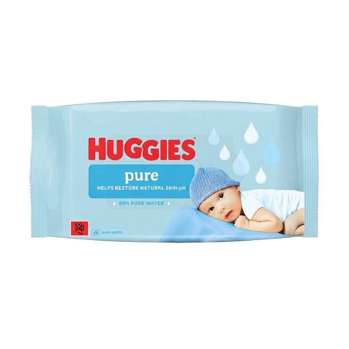 6x 48 Wipes Huggies Pure Baby Wipes total 288 Sensitive Newborn Fragrance Free