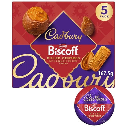 12 x 167.5g Cadbury Biscoff Filled Centres Milk Chocolate Baubles - Bulk
