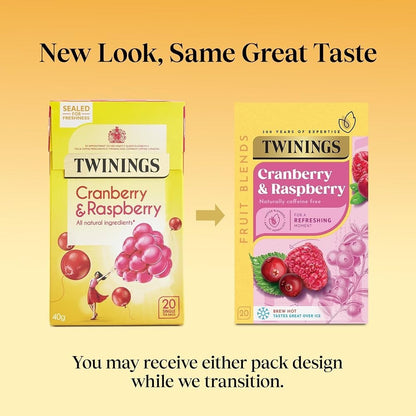 80 x Twinings Herbal Fruit Tea Bags| Peppermint ,Lemon ,Cranberry & Raspberry