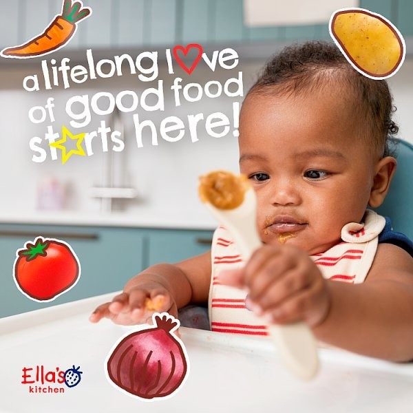 7x 120g Ella's Kitchen Strawberries + Apples Baby Food Pouch