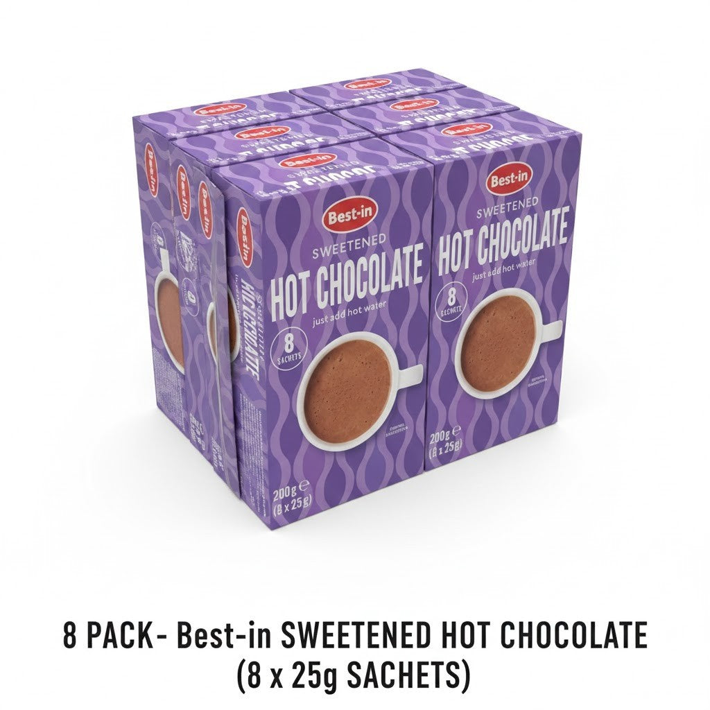8 x 200g Pack Bestin Sweetened Hot Chocolate Powder Instant Drink Sachets
