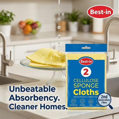 2pk × 10 Bestin Cellulose Sponge Cloth - Bulk