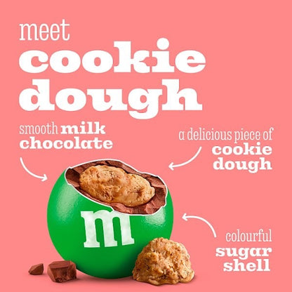 13 x 102g Bag M&M'S Cookie Dough Milk Chocolate Candy Sweets Treat Sharing Pouch