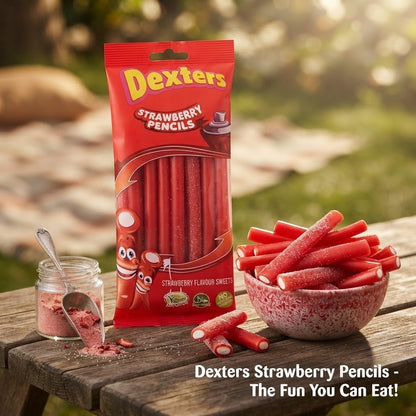 12 x 160g Dexters Pencils Bulk Box | Sour Rainbow, Apple & Strawberry Sweet