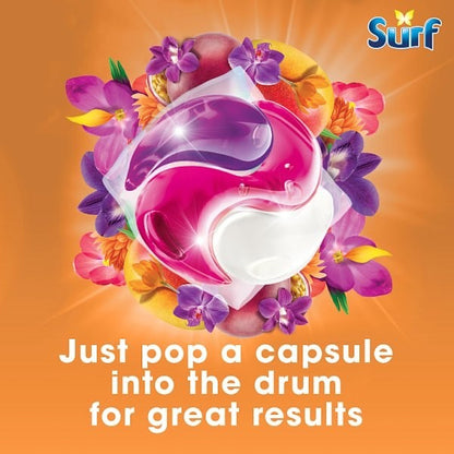15 Wash × 4 Surf 3 in 1 Laundry Washing Detergent Capsules Passion Bloom