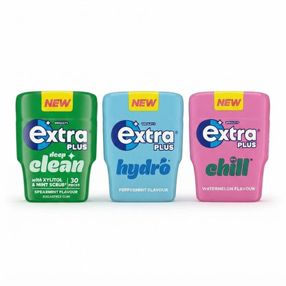 Extra Plus Sugarfree Chewing Gum Bottle 30 Pieces 6 Pack - Choice Of Flavours