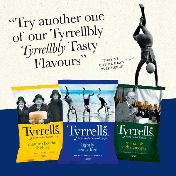 24x 40g Tyrrells Lightly Sea Salted Crisps