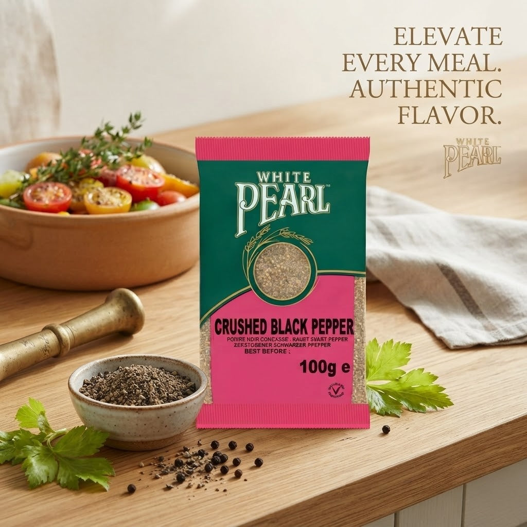12 x 1.2Kg | White Pearl Crushed Black Pepper 100g x 12 Bulk