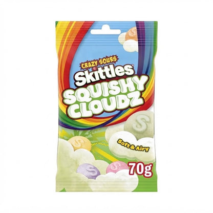 70g x 14 Skittles Squishy Cloudz Crazy Sours Fruit Flavoured Sweets Treat Bag