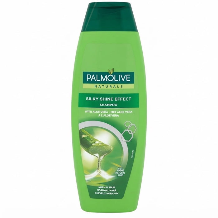 6 x 350ml Palmolive Naturals Silky Shine Effect Aloe Vera Shampoo Hair Care