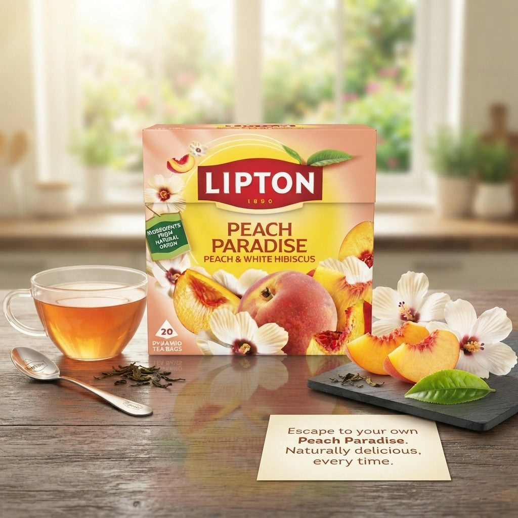 20s 46g 4 Pack Bundle Total 80 Bags Lipton Peach Paradise Tea Bags