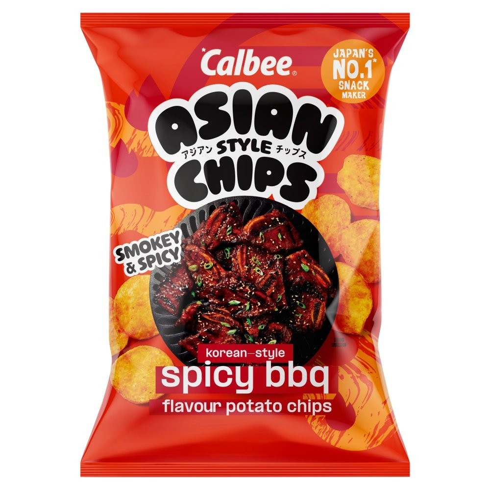 8x 130g Calbee Korean Style Spicy BBQ Potato Chips