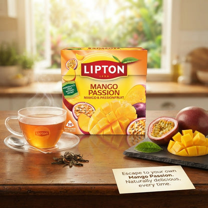 20s 36g 4 Pack Bundle Total 80 Bags Lipton Mango Passion Tea Bags