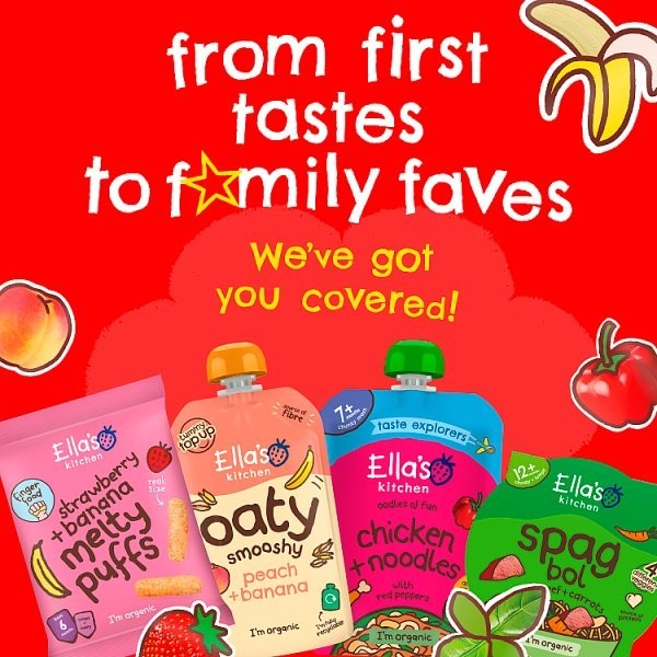 6x 130g Ella's Kitchen Spag Bol with Cheese 7+ Months Baby Food Pouch