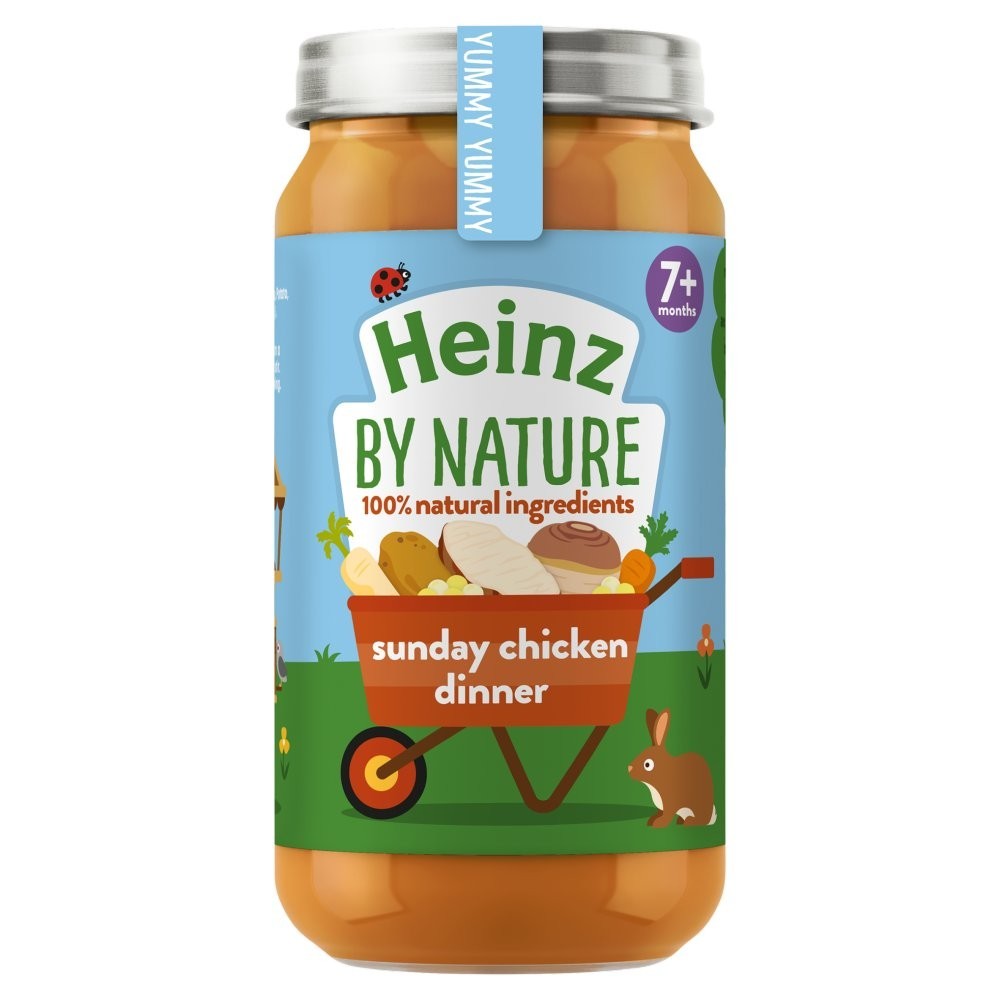 6x 200g Heinz By Nature Sunday Chicken Dinner Baby Food 7+ Months