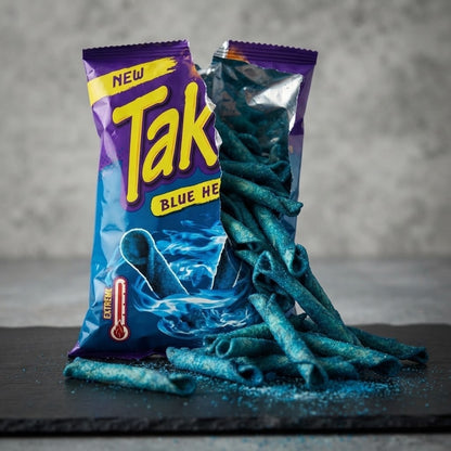 10 x 180g | Takis Blue Heat Chilli&Lime Corn Snacks-Extreme Spicy Tortilla Chips