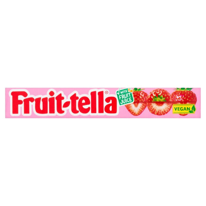 40 x 41g Pack  Fruittella Strawberry Chewy Sweets Natural Vegan Fruit Candy