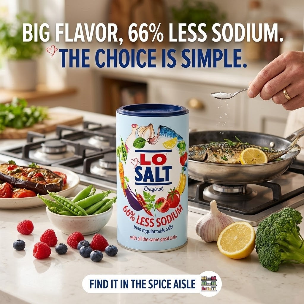 350g x 6 LoSalt Reduced Sodium Salt Alternative Low Sodium Potassiuim Kosher