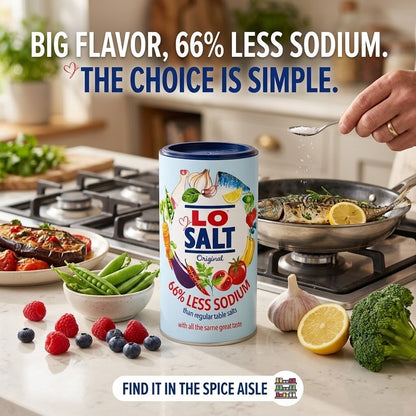 350g x 6 LoSalt Reduced Sodium Salt Alternative Low Sodium Potassiuim Kosher