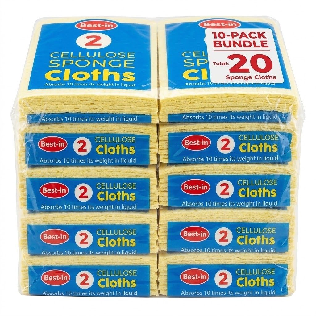 2pk × 10 Bestin Cellulose Sponge Cloth - Bulk